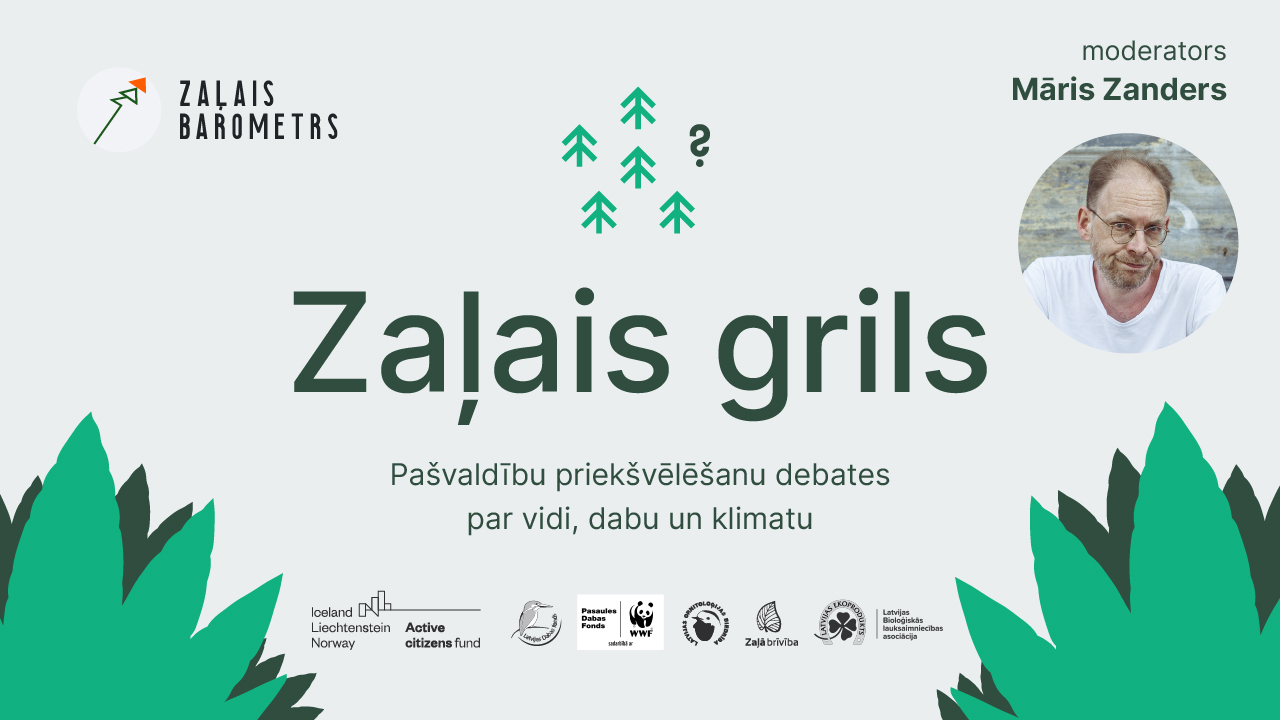 plakāts zaļais grills