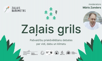 plakāts zaļais grills